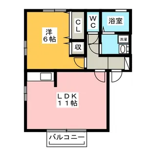 リベェルティII A【1階】の間取り