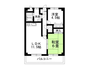アーバンハイツ北鴻巣【4階】の間取り
