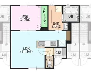 オーシャンズI【1階】の間取り