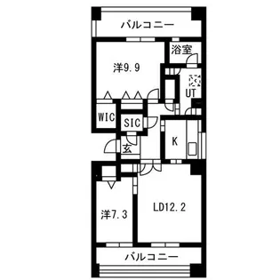 ES-Grande江坂公園【8階】の間取り