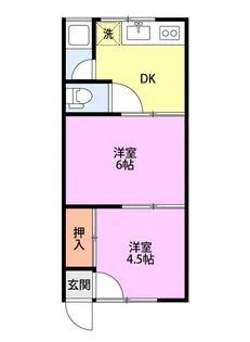 エランヴェール (第一小百合荘)【1階】の間取り