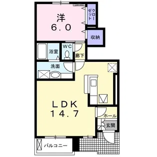 プリマヴェーラA【1階】の間取り