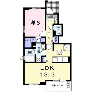 クロバーズ【1階】の間取り