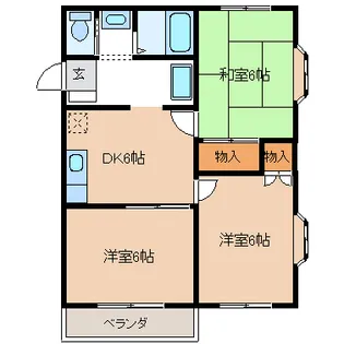 フローリッシュ嶋根【3階】の間取り
