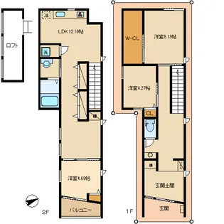 東京都大田区蒲田1【一戸建】の間取り