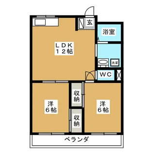 コーポ染谷【2階】の間取り