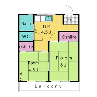 市川荘【1階】の間取り
