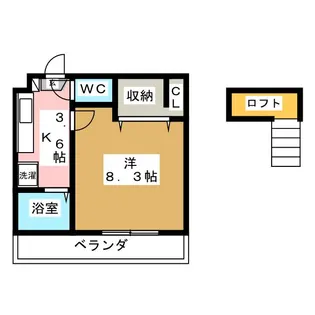 グランシティハイツ【2階】の間取り