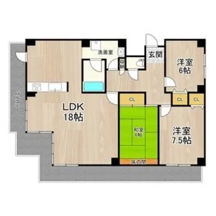 ロイヤル南茨木【2階】の間取り