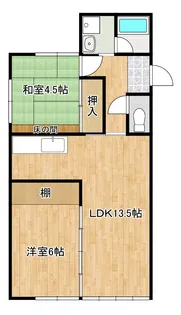 尾ノ上コーポ【1階】の間取り