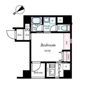 フュージョナル日本橋浜町【2階】の間取り