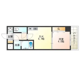 ONE ROOF FLAT FUKUSHIMA【10階】の間取り