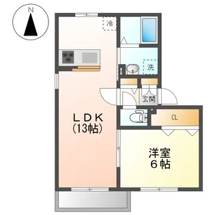 ピュア・コスモA【1階】の間取り