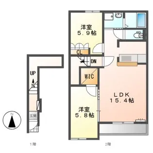 カーサ・プロニティ【2階】の間取り