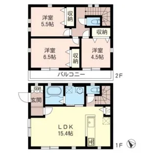 埼玉県新座市畑中1【一戸建】の間取り