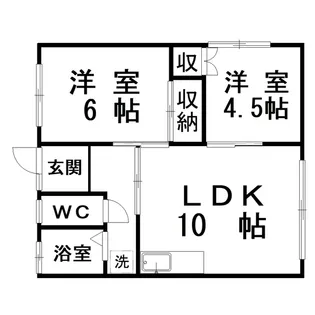 ワンツーハイツ【2階】の間取り