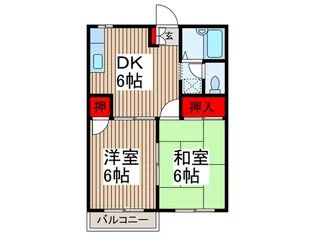 グリーンパインA【2階】の間取り