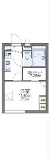 レオパレス鶴田【2階】の間取り