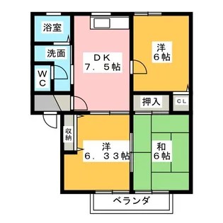 プレジオC棟【2階】の間取り
