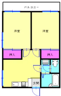 シャインスイック野比【2階】の間取り