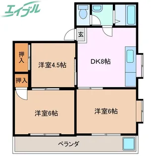 ノーブル山内B棟【1階】の間取り
