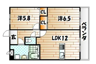 福岡県北九州市小倉北区香春口1【マンション】の間取り
