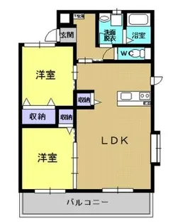 岡山県総社市清音上中島【マンション】の間取り