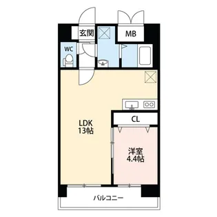 スカイオン本町【7階】の間取り