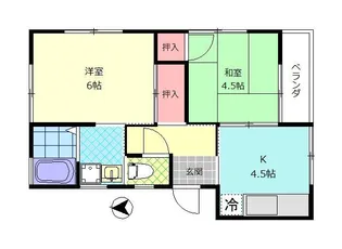 コーポ緑【1階】の間取り