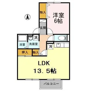 ブロッサム B【1階】の間取り