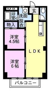 イーストウェイサイド・ナイトウ【2階】の間取り