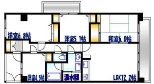 ガーデンビュー中山東【9階】の間取り