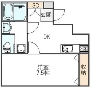 メゾンシルクロード【1階】の間取り