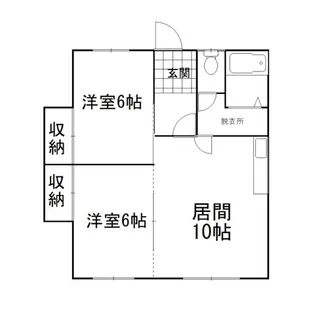 都マンション【2階】の間取り