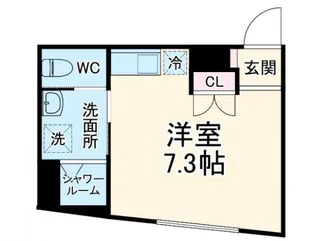 1Rの間取り画像