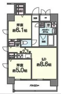 大阪府大阪市中央区東平1【マンション】の間取り