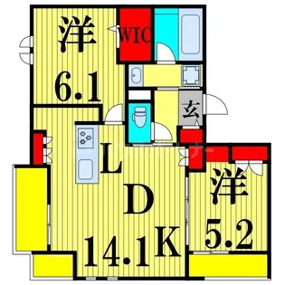 NOBLE RYUSEN【2階】の間取り