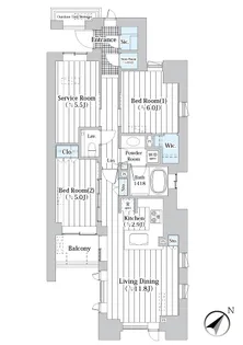 東京都中央区新川2【マンション】の間取り