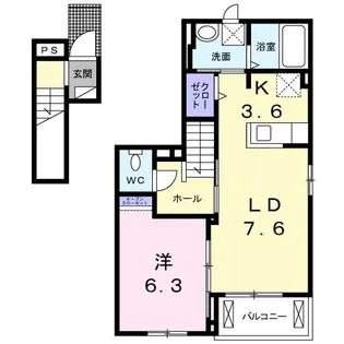 東京都足立区竹の塚5【アパート】の間取り
