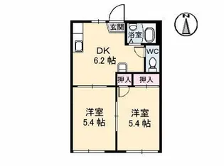 パークハイツ A棟【1階】の間取り