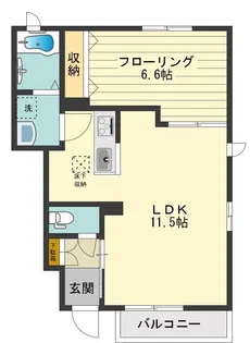 シャーメゾンパーク-エヌ【1階】の間取り