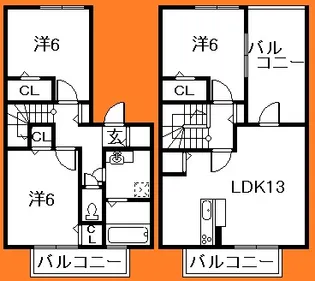 千葉県市川市田尻5【アパート】の間取り