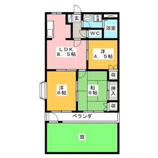 コンフォールハイランドI【1階】の間取り