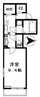 1Kの間取り画像