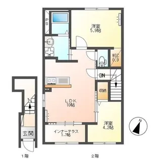 仮)シェルルスターテラス上戸祭【2階】の間取り