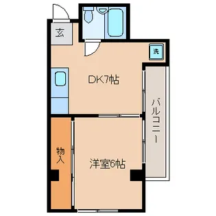 ハイツナガイ【1階】の間取り
