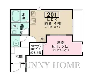 東京都目黒区中町2【アパート】の間取り