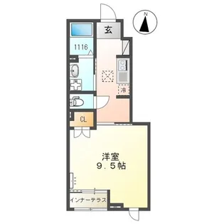 ノーブルコートオノダ【1階】の間取り