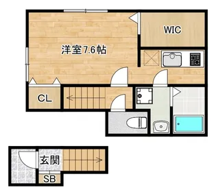 大阪府大阪市阿倍野区天王寺町北2【アパート】の間取り