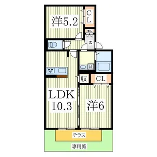 カームベリーA【1階】の間取り